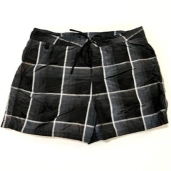 SUNDEK Black Plaid Swim Short - Picture 1 of 3